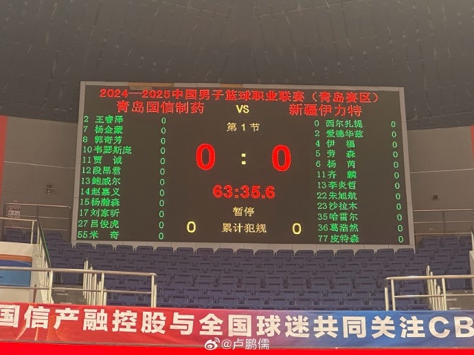青島VS新疆大名單:趙睿缺陣 楊瀚森齊麟阿不都領銜 哈雷爾在列